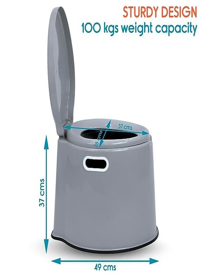 Dhadh Portable Toilet Potty Commode For The Elderly Travel Camping Hiking Outdoor Indoor,Assists Disabled, Elderly Or Handicapped,Large - Image 2