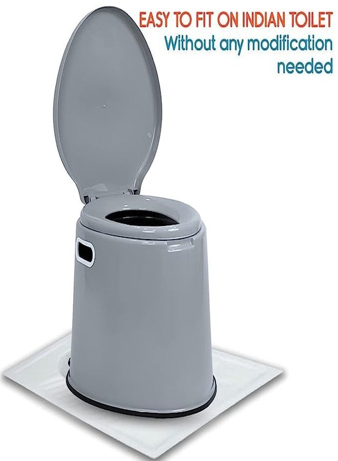 Dhadh Portable Toilet Potty Commode For The Elderly Travel Camping Hiking Outdoor Indoor,Assists Disabled, Elderly Or Handicapped,Large - Image 3