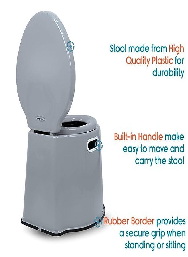 Dhadh Portable Toilet Potty Commode For The Elderly Travel Camping Hiking Outdoor Indoor,Assists Disabled, Elderly Or Handicapped,Large - Image 4