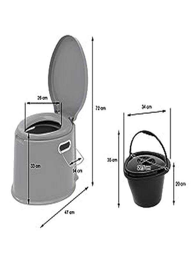 Dhadh Portable Toilet Potty Commode For The Elderly Travel Camping Hiking Outdoor Indoor,Assists Disabled, Elderly Or Handicapped,Large - Image 5