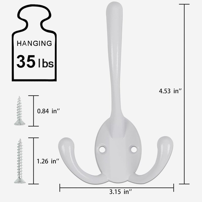 HADWER Wall Mounted Coat Hooks 5 Pack Heavy Duty Black Hardware Robe Hooks Decorative for Single Hanging Coats Towel Cubicle Classroom Kitchen Bath Backpack Hat Hook - Image 3