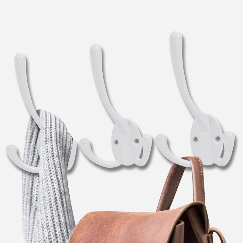 HADWER Wall Mounted Coat Hooks 5 Pack Heavy Duty Black Hardware Robe Hooks Decorative for Single Hanging Coats Towel Cubicle Classroom Kitchen Bath Backpack Hat Hook - Image 1