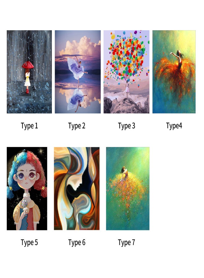 طقم رسم ماسي خماسي الأبعاد مقاس 16 × 12 بوصة، تصميم جميل للفتيات، لوحة ماسية كاملة الحفر، لوحة فسيفساء من أحجار الراين الأكريليكية، هدية مثالية لتزيين جدران المنزل في عيد الميلاد، بدون إطار. - Image 2
