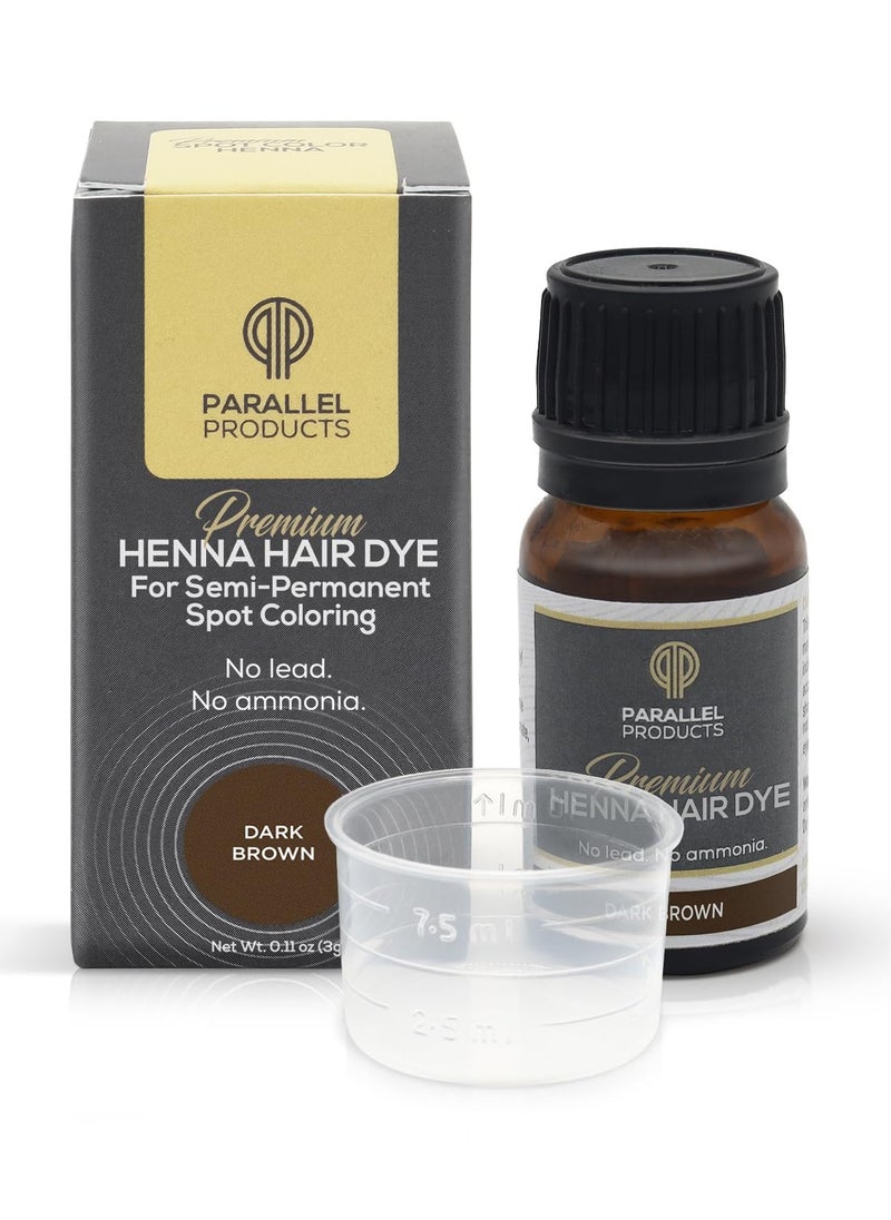 PARALLEL PRODUCTS Parallel Products Spot Color Henna Kit - Henna Hair Dye - 3 grams - Tint for Professional Spot Coloring - With Mixing Dish - Covers Grey Hair - Root Touch Up (Dark Brown)  - Image 1