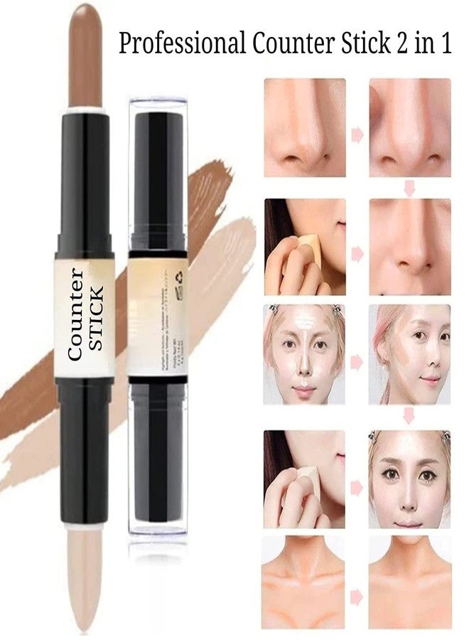 GOLD MAX Highlight And Contour Accent Et Contour Stick 2 In 1 Women Girls For Wedding, Party, Office, - Image 3