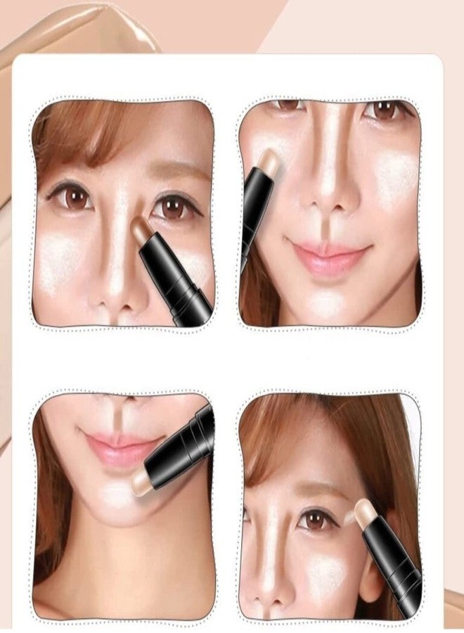 GOLD MAX Highlight And Contour Accent Et Contour Stick 2 In 1 Women Girls For Wedding, Party, Office, - Image 5