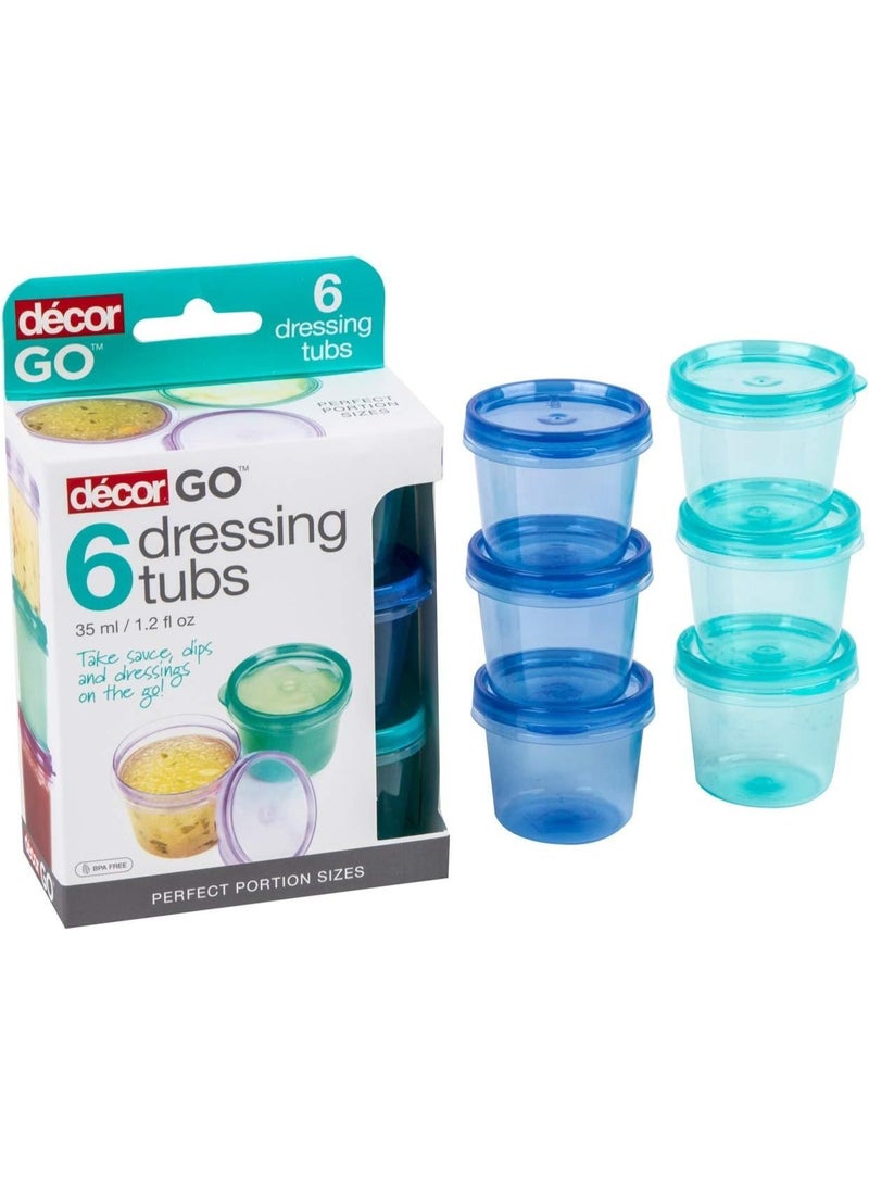 Decor Go Plastic Dressing Tubs Dressing Containers 6 Pcs X 35ML - Image 2