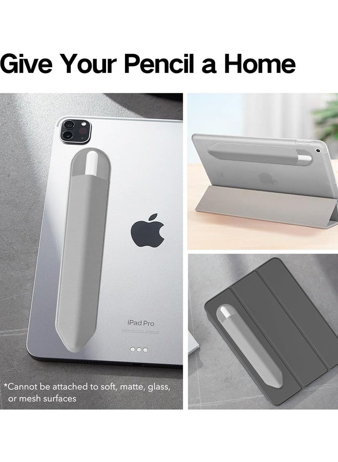 2 حزمة حامل قلم رصاص متوافق مع أبل قلم رصاص برو ، أبل قلم رصاص (USB-C) ، أبل قلم رصاص الجيل الأول / الثاني ، حقيبة الجيب المرنة الأكمام اللاصق المرفق بالقضية - Image 4