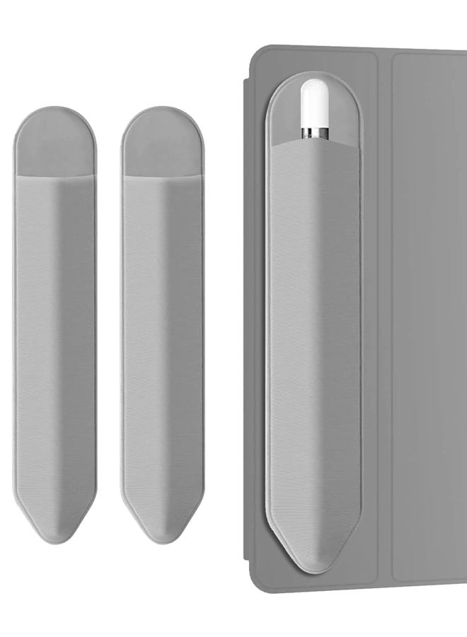 2 حزمة حامل قلم رصاص متوافق مع أبل قلم رصاص برو ، أبل قلم رصاص (USB-C) ، أبل قلم رصاص الجيل الأول / الثاني ، حقيبة الجيب المرنة الأكمام اللاصق المرفق بالقضية - Image 1