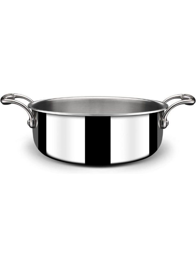 Stahl طاجن ستال ثلاثي الفولاذ المقاوم للصدأ مع غطاء، 4822، 22 سم، 3 لتر (يخدم 4 أشخاص) - Image 2