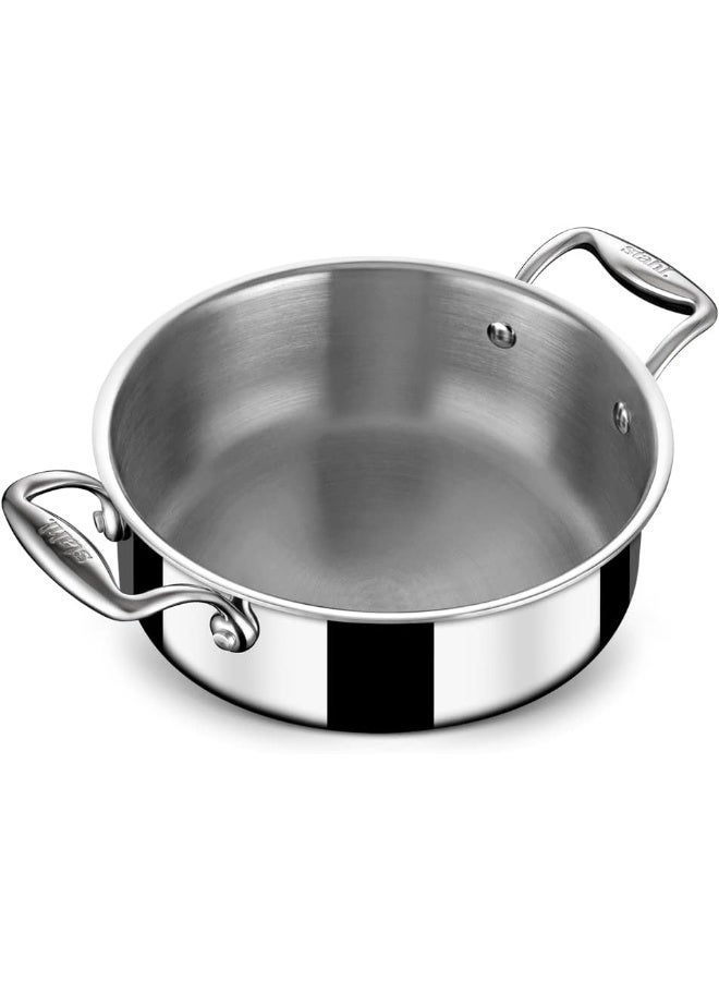 Stahl طاجن ستال ثلاثي الفولاذ المقاوم للصدأ مع غطاء، 4822، 22 سم، 3 لتر (يخدم 4 أشخاص) - Image 5