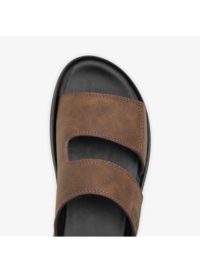 NDURE Men's Double Strap Slide Sandals, Black Sole, Casual Open Toe - Image 3