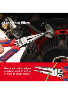 WORKPRO WORKPRO Pliers Set, Premium Cr-V Construction, Includes 6 Inch Slip Joint Pliers, 6 Inch Long Nose, 6 Inch Diagonal Cutting, 8 Inch Groove Joint, 7 Inch Linesman and Storage Pouch, for Basic Repair  - Image 5