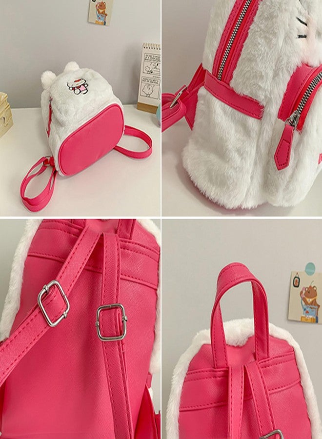 FGY Cute Plush Backpack, Mini Cartoon Double Strap Shoulder Bag, Soft Fluffy Casual Backpack for Women, Best Gifts for Her - Image 5