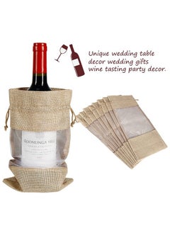 Jute Wine Bags 10Pcs Burlap Wine Bottle Gift Bags 750Ml With Sheer Window Organza Hessian Drawstring Gift Bags For Wedding Festival Wine Tasting Party Favors (14 X 6.3 Inches) - pzsku/ZB956F8BEA86460B041F2Z/45/_/1707980374/8af82b87-05cf-4d8a-9a7d-40a833113ac9