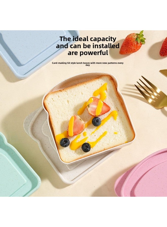 Cross-border Labeled Sandwich Sushi Lunch Box Fruit Salad Preservation Box Lunch Box Portable Outdoor Suit Factory Wholesale-Specifications:Beige  - Image 5
