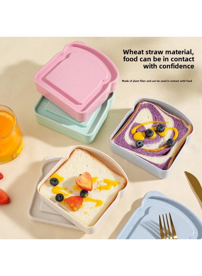 Cross-border Labeled Sandwich Sushi Lunch Box Fruit Salad Preservation Box Lunch Box Portable Outdoor Suit Factory Wholesale-Specifications:Beige  - Image 3