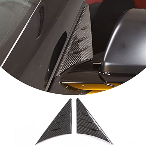 TongSheng for Supra GR A90 A91 MK5 20182024 Rearview Mirror Side Triangular Spoiler TrimChannel The Car AirReduce The Car Noise During DrivingAntiBuffeting Wind DeflectorBlack Real Carbon Fiber - Image 1