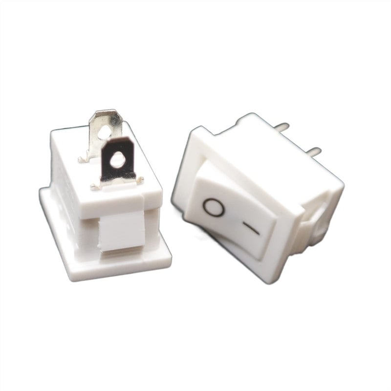 Kcd1 101 مفتاح طاقة روكر 10 قطع 6A250V تشغيل/إيقاف 2P أبيض 15x21mm - Image 2