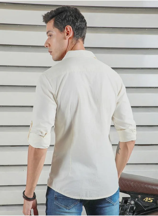 HIGH STAR Classic Spread Collar Casual Shirt by Styli