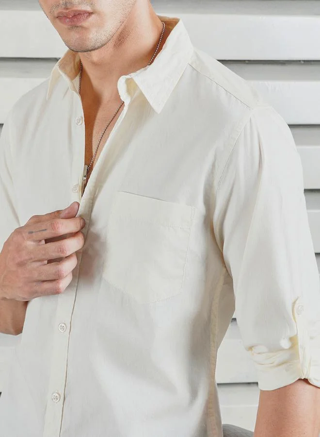 HIGH STAR Classic Spread Collar Casual Shirt by Styli