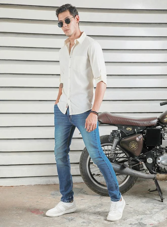 HIGH STAR Classic Spread Collar Casual Shirt by Styli