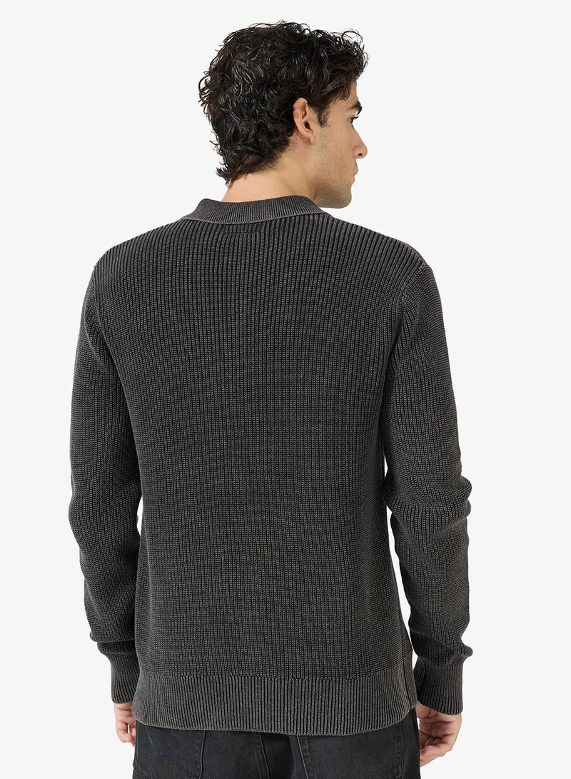 GUESS Half Zip Collar Sweater