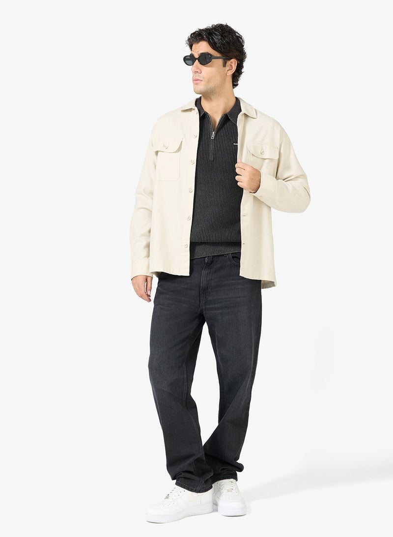 GUESS Half Zip Collar Sweater - Image 4