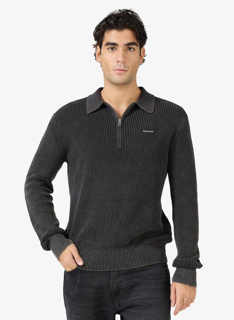 GUESS Half Zip Collar Sweater - Image 1