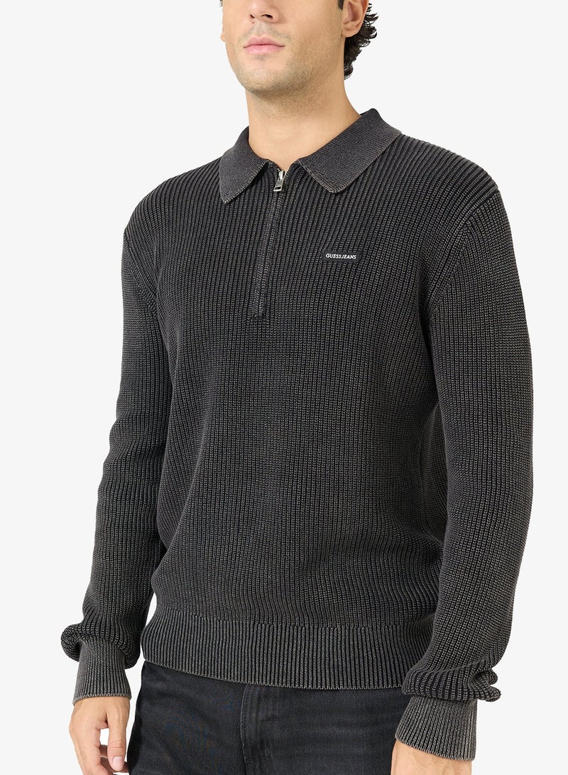 GUESS Half Zip Collar Sweater - Image 3