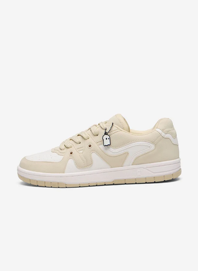 The Souled Store  The Souled Store Men Urban Blaze Low Top Sneakers in Cream  | Best Price UAE