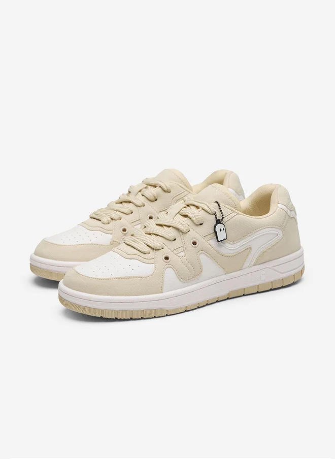 The Souled Store  The Souled Store Men Urban Blaze Low Top Sneakers in Cream  | Best Price UAE
