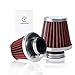 Evermotor 42mm 43mm 44mm Universal Double Layer Steel Air FilterEngine Air Filter for Motorcycle Scooter ATV Moped Red - Image 2