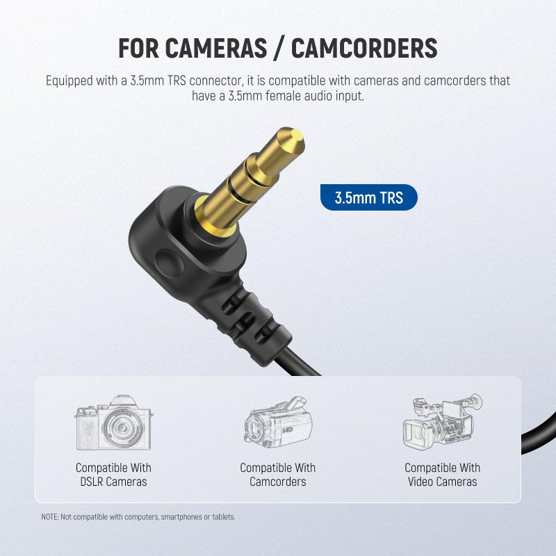 NEEWER Mini Lavalier Microphone (2 Pack), 6.6ft/2m Clip On Wired Condenser Lapel Mic with 3.5mm TRS Plug, Compatible with DJI Mic 2, Rode Wireless Go II, NEEWER CM28 CM31 Camera, LM5 - Image 5