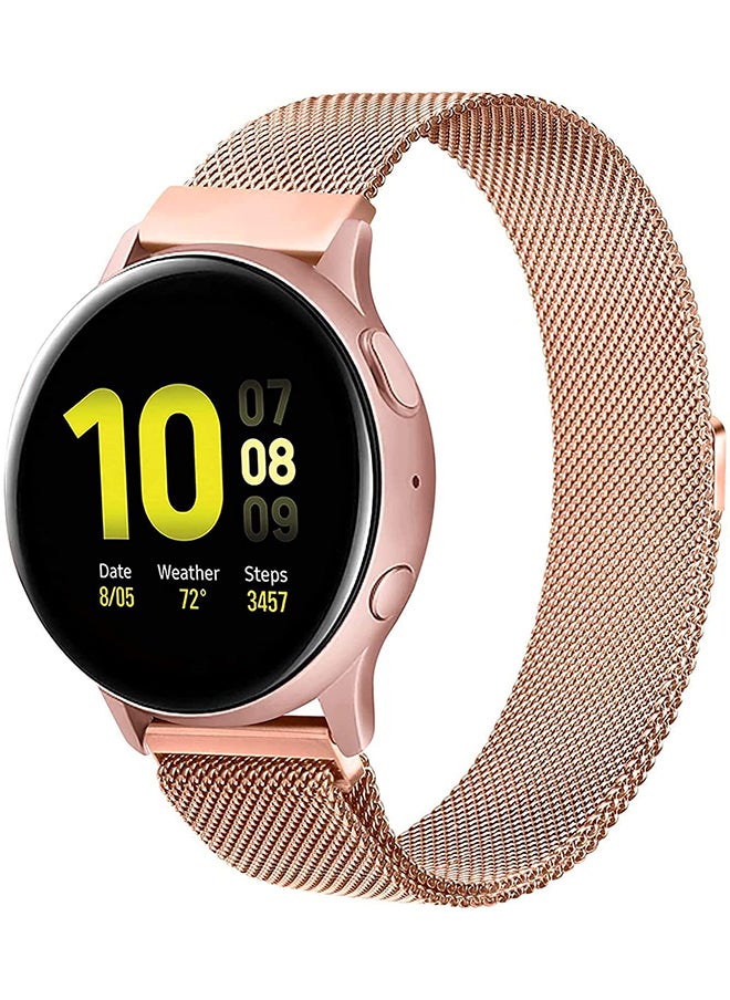O Ozone Milanese Loop Band For Samsung Galaxy Watch 7 6 5 4 FE 40mm 44mm 45mm/Galaxy Watch 6 4 Classic 43mm 47mm 42mm 46mm  Stainless Steel Strap -Rose Gold  - Image 1