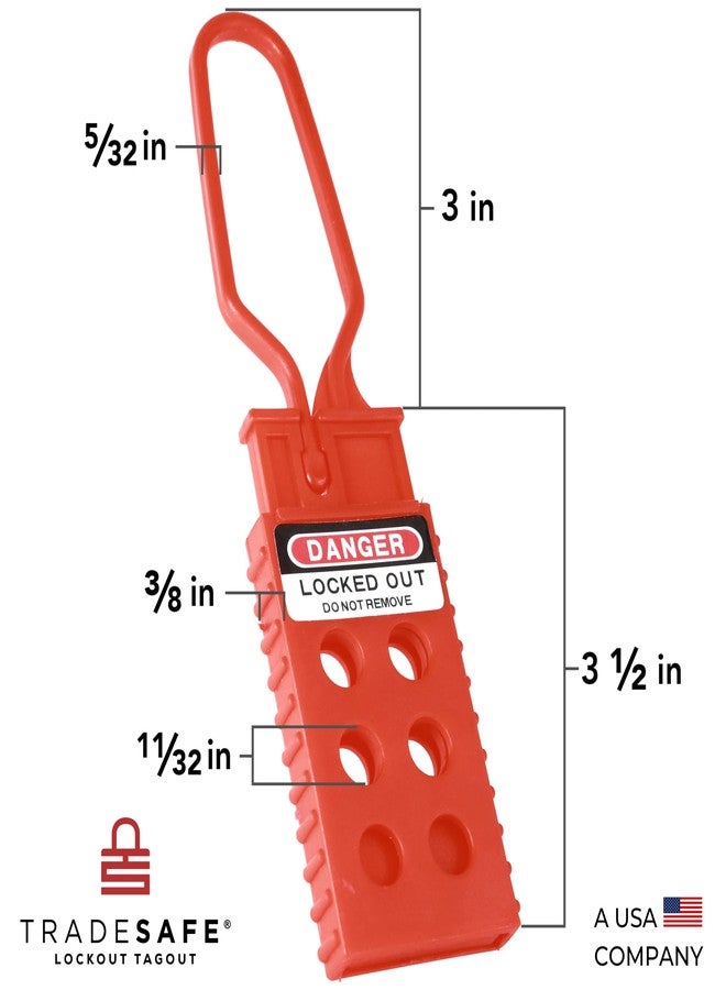 TRADESAFE Lock Out Tag Out Hasp - 3 Pack Non-Conductive Polypropylene Lockout Hasp, Tamper-Proof and Impact-Resistant Loto Plastic Hasps - Image 2