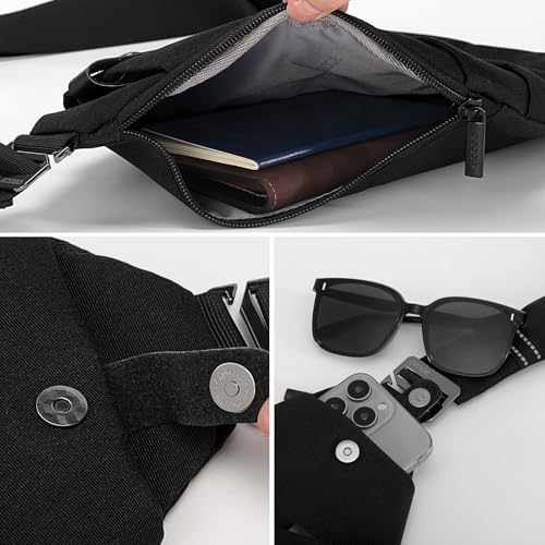 OSOCE Anti Theft Crossbody Bags Sling Bag for Women Men Waterproof Wander Bag for Sports and Travel. (1-Grey, Small) - Image 5