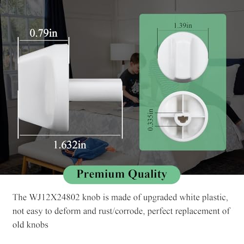 WFCYX 1 Pcs WJ12X24802 Air Conditioner Knob Replacement Part, White Knobs Fits GE Appliance Window Air Conditioner, Compatible with Hotpoint, RCA & Kenmore Conditioner Model AHV05LYQ1/AHV05LYW1/AHEC05ACW1 - Image 5