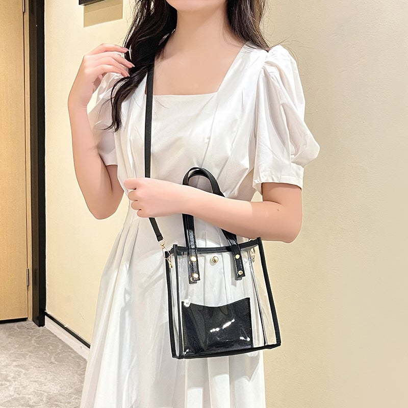 Korean Style Jelly Handbag PVC Crossbody Bag - Image 4