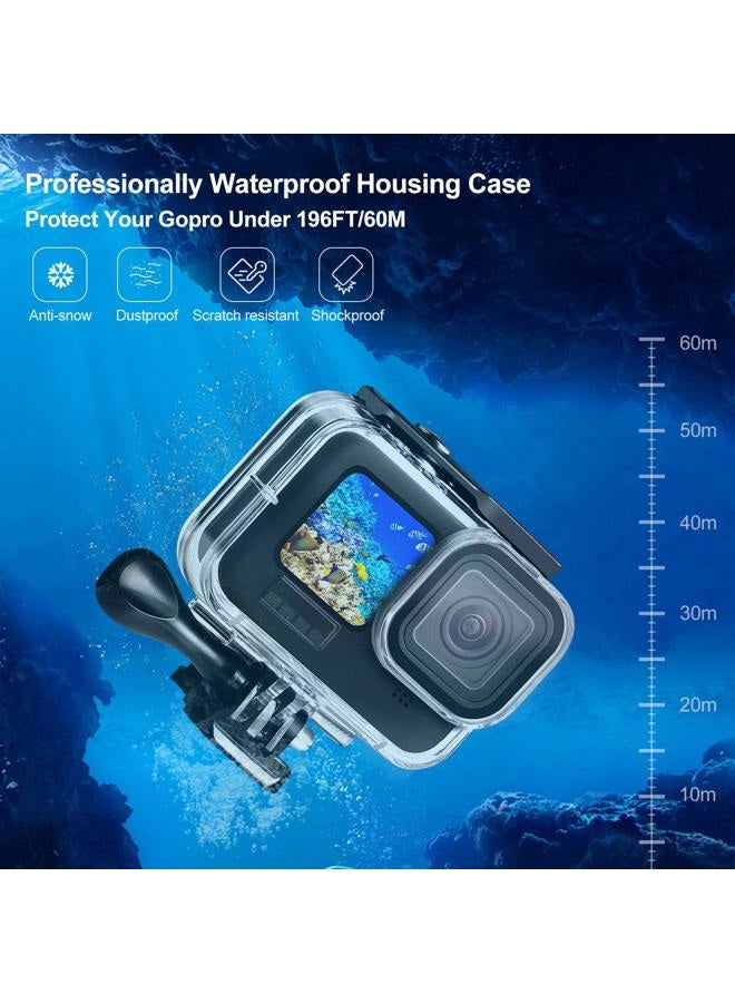 Kuptone 60M Waterproof Case, 196FT Underwater Protective Housing Case for Hero11 Hero10 Hero9 Black, with Quick Release Mount and Thumbscrew  - Image 5