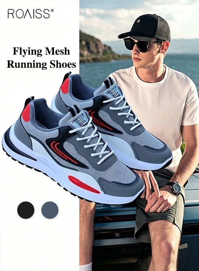 Men's Classics Casual Sport Shoes Flat Comforts Running Shoes Breathable Mesh Walking Shoes Men Simple Colorblock Sneakers Athletic Sneakers Gym Tennis Slip on Lightweight Shoes