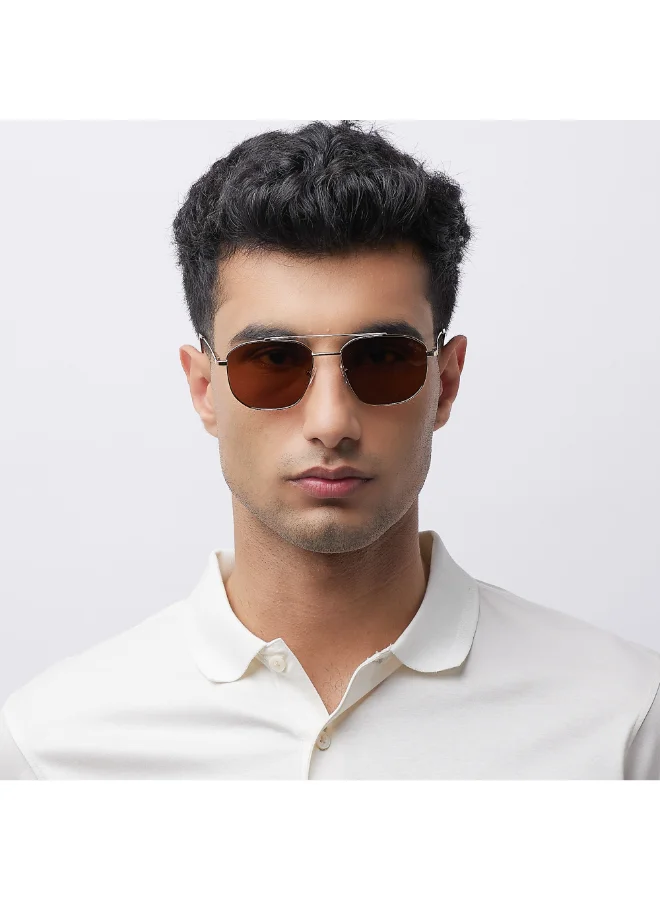 Lee Cooper Polarized Sunglasses Gold Frame Brown Mirror Lens 54mm  - LC1204C01