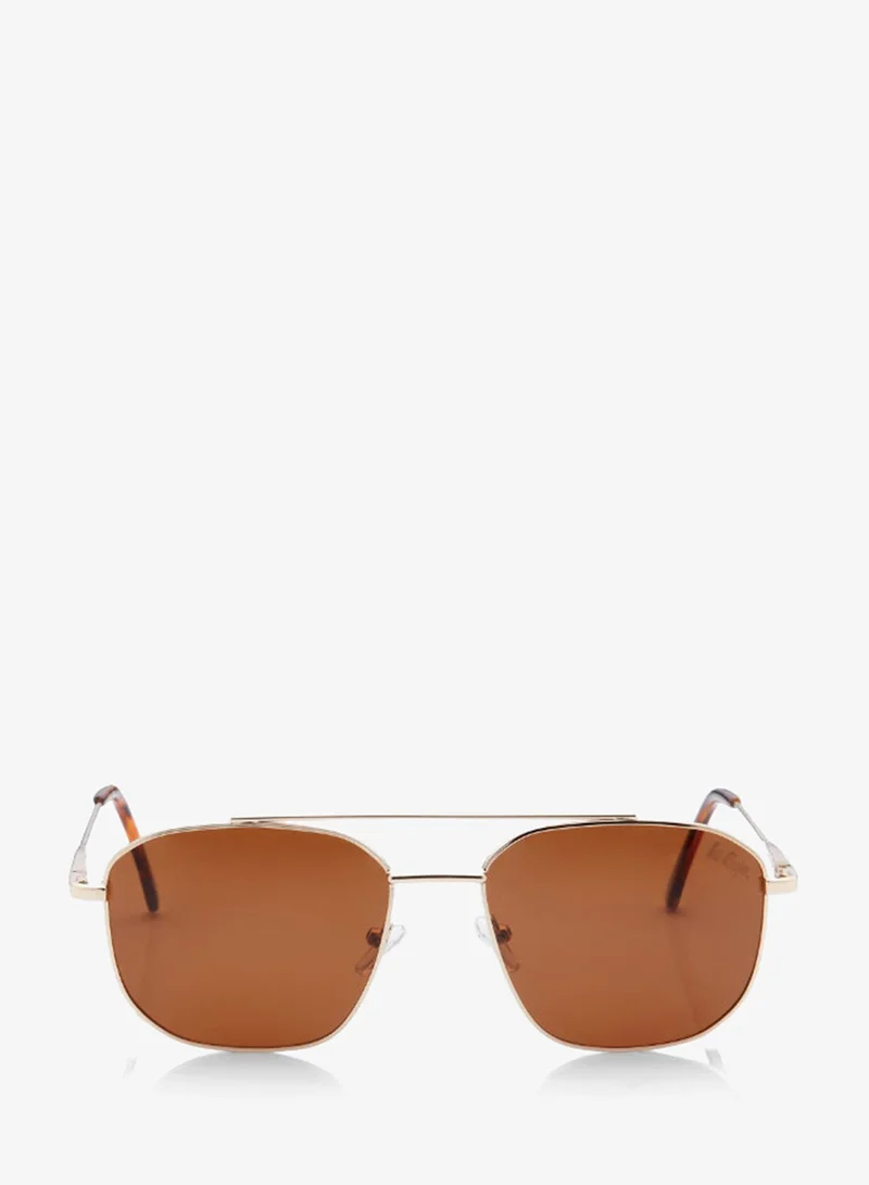 Lee Cooper Polarized Sunglasses Gold Frame Brown Mirror Lens 54mm  - LC1204C01