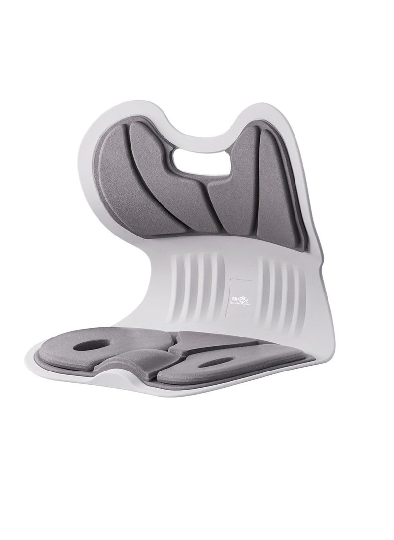 General - Posture correction chair Cushion that does not hurt the waist when sitting Strong material Can support 120 kg Pelvic support chair Cushion High resilience memory foam Gentle on the buttocks Low back pain Chair Lightweight Easy to carry Just sit on the chair or on the floor Prevent herniated disc Cushion Driving Game Telecommuting Cat back Will not change Children Elderly Prevent heat stroke Goods Office Telecommuting (Light gray) - Image 1