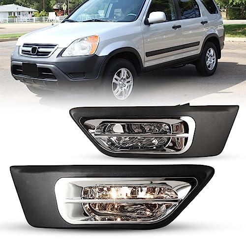 AUTOFREE Fog Lights for Honda CRV 20022004 with 9006 12V51W Bulbs Fog Lamps Replacement Included Wiring Kits Switch 1 Pair Clear Lens - Image 1
