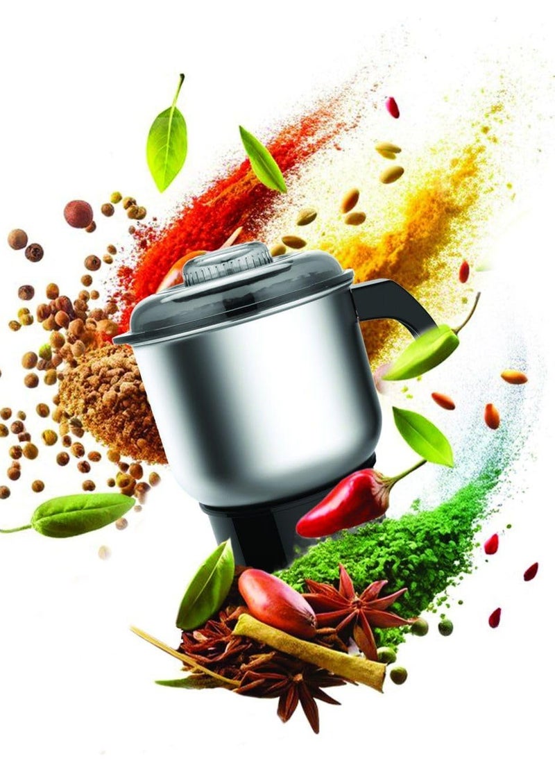CARRERA 3-in-1 Powerful Blender 600W with 1.5L Blending Jar, Staineless Steel Blades & Copper Motor, Knob Control & LED Dislay, Perfect for Mixing, Grinding and Blending, Grey- CRR567, 2 Year Warranty