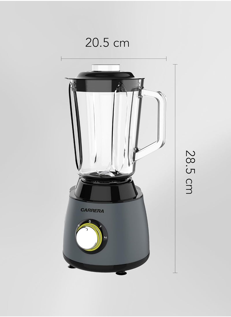 Carrera - CARRERA 3-in-1 Blender No 567– 600W Power, 1.5L Capacity, SS304 Blades, Copper Motor, 2-Speed Control with Pulse, Medium & Small Grinder, Overheat Protection - Image 1