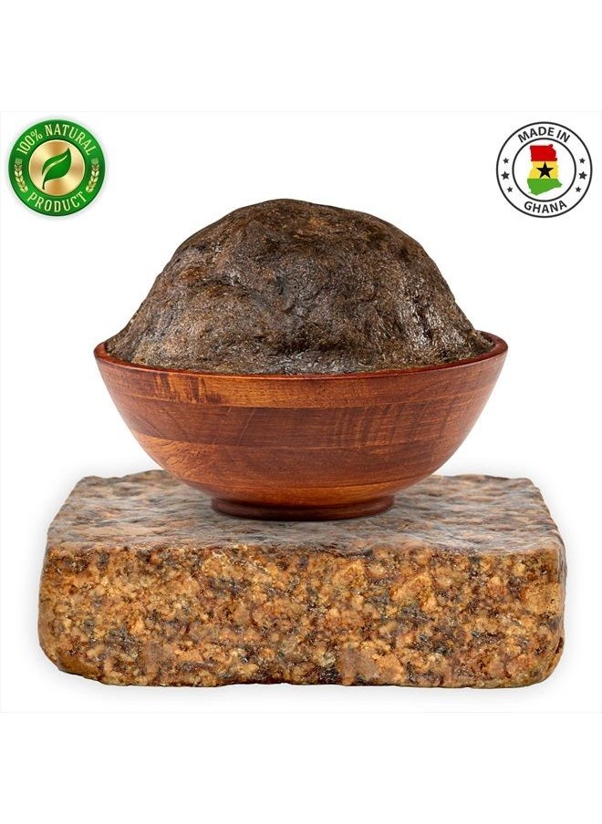 Plant Guru - African Black Soap Paste 8 oz. 100% Raw Pure Natural From Ghana. Acne Treatment, Aids Against Eczema & Psoriasis, Dry Skin, Scars and Dark Spots. Great For Pimples, Blackhead, Face & Body Wash. - Image 1