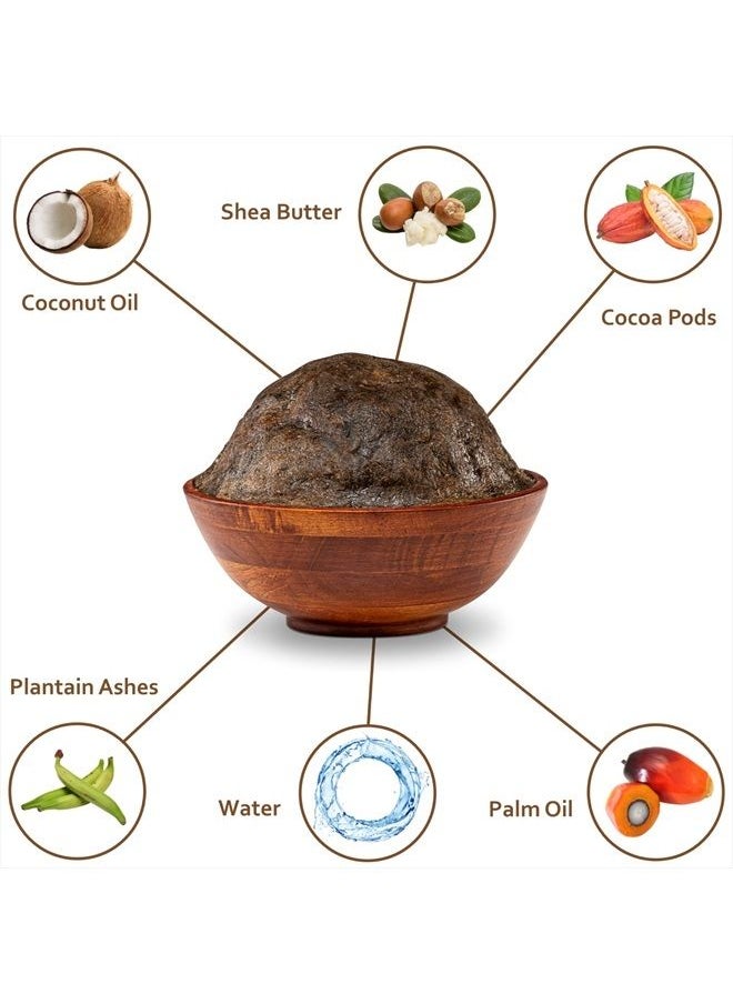 Plant Guru - African Black Soap Paste 8 oz. 100% Raw Pure Natural From Ghana. Acne Treatment, Aids Against Eczema & Psoriasis, Dry Skin, Scars and Dark Spots. Great For Pimples, Blackhead, Face & Body Wash. - Image 1