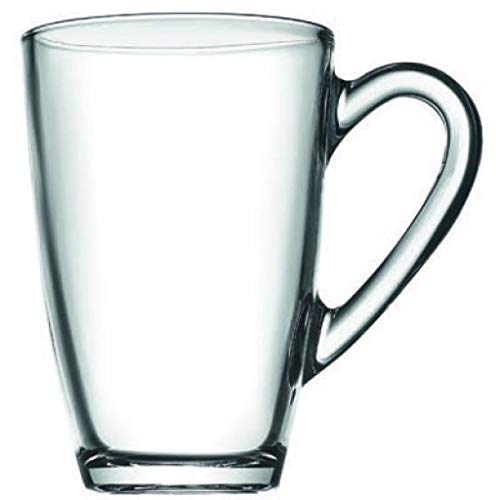 Incrizma Glassware Classic Glass Coffee Tea Mug - 320 ml, Solid Glass Tea Cup, Tea Mugs with Handle, Hot Or Cold Drinks, Set of 2 - Image 2
